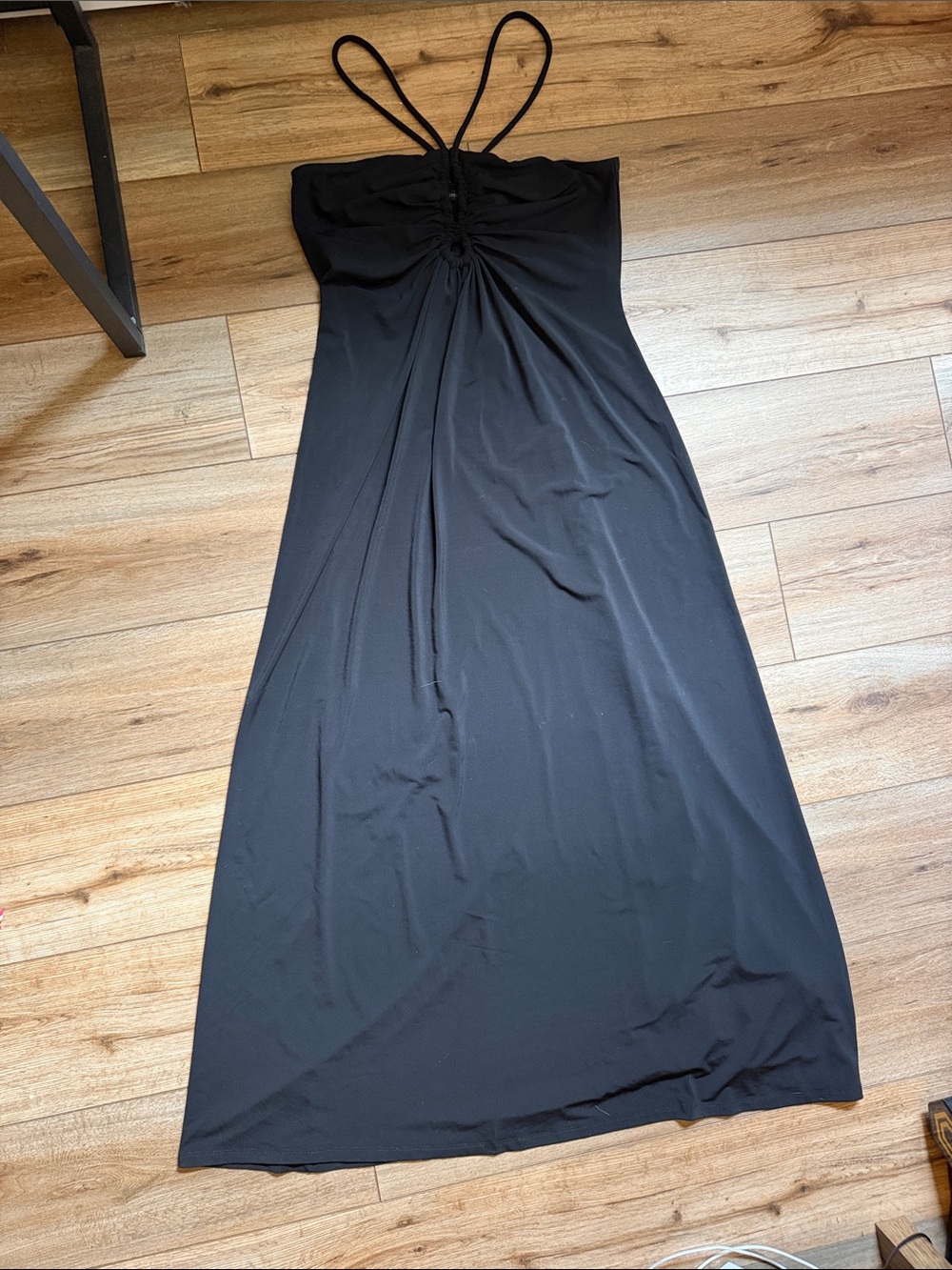 Boston Proper Black Strappy Maxi Dress